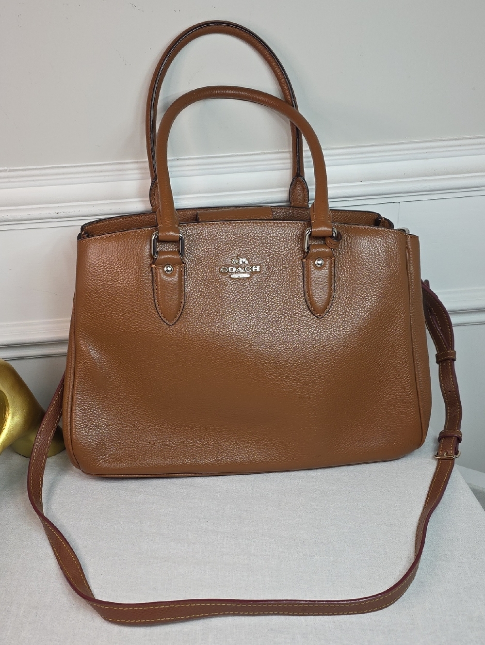 Coach Georgia satchel bag in pebble leather